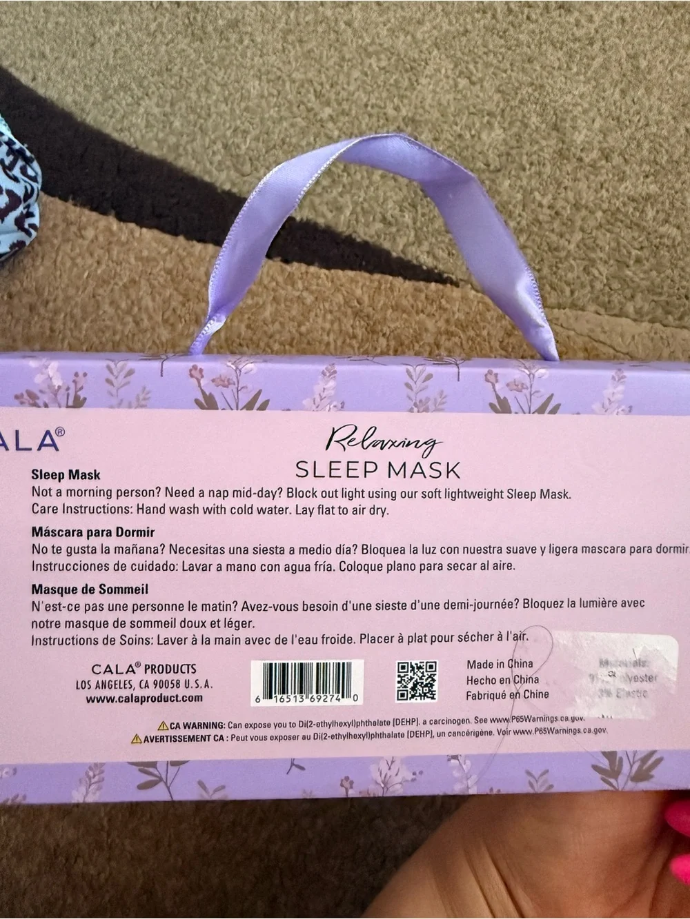 Relaxing Sleep Mask - Light Lavender